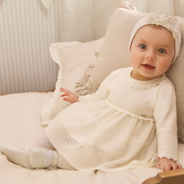 newborn white dress